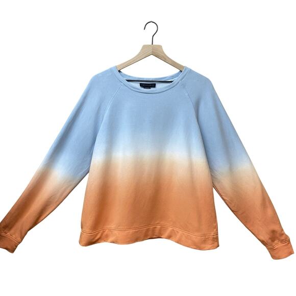 Sanctuary Tops - Sanctuary "Happy Days" Blue Orange Ombré Pullover XL Cozy Soft Bright Crewneck